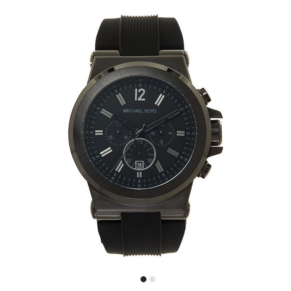 Michael Kors Black SiliconeChronograph Men's Watch - Picture 1 of 4